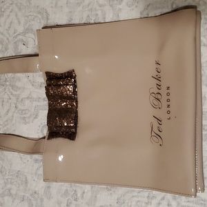 Ted Baker tote tan and gold